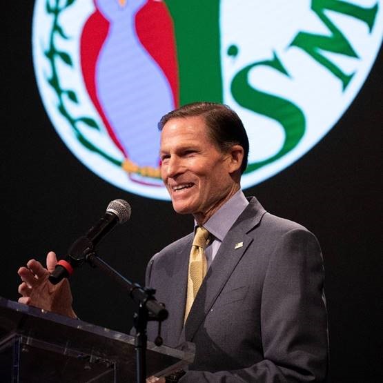 Blumenthal visited the Y’s Men of Westport.
